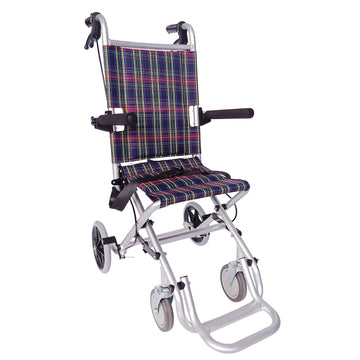 Dr. GURU Traveling Portable Aluminum Light-Weight Wheelchair- Oxidation matt (Nylon) with United Brake | Bag Wheel 900L | Best for Flight Cabin