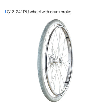 Spare Wheel Replacement for Wheelchair With Bearing | PU Solid Tire (1 Piece)