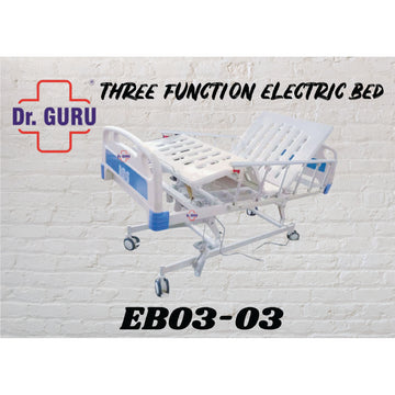 Dr. GURU EB03-03 (Three Function Motorized Bed) | Head Function | Leg function | Bed Height Adjustable ; Premium Imported HOSPITAL bed