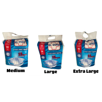 DR. GURU ZPLUS ADULT DIAPERS | CLINICALLY PROVEN| ADVANCED LEAKAGE PROTECTION| WETNESS INDICATOR| EXTRA LOCKING LAYER|