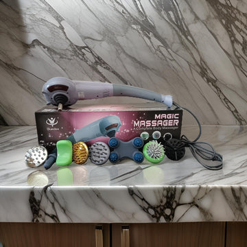 MAGIC MASSAGER STEPLESS SPEED HEAD |A COMPLETE BODY MASSAGER| HANDHELD ELECTRIC MASSAGER|8 DIFFERENT MASSAGE HEADS