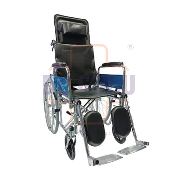 Dr. GURU Vitara 602GC | Reclining Wheelchair without Cushion | Wheelchair for paralysed people, Old people |Wheelchair with convertible Bed | Flipup Arm rest | Removable footrest