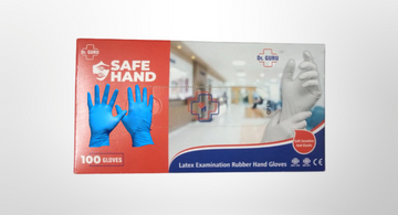 DR. GURU SAFE HAND NITRILE EXAMINATION RUBBER HAND GLOVES| CUSTOM DESIGN| THINNER GAUGE| BEADED CUFF