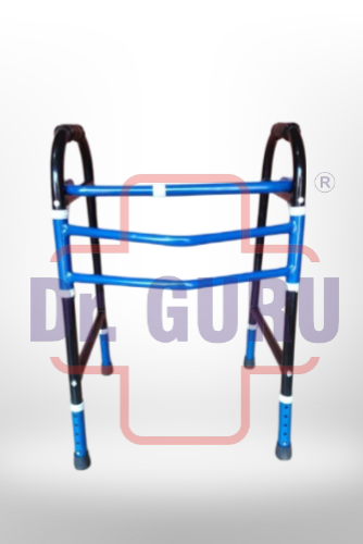 INDIAN WALKER | FOLDING WALKER | HEIGHT ADJUSTABLE | MS STEEL POWDER COATED| IDEAL FOR ELDERLY PEOPLE, PATIENTS & PHYSICALLY CHALLENGED