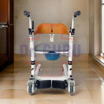 DR GURU PATIENT TRANSFER CHAIR CIAZ 850| SEAT HEIGHT ADJUSTMENT FOR NURSING AT HOSPITAL OR HOME| HIGH QUALITY MILD STEEL