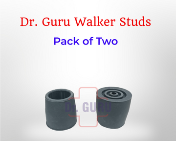 Dr. Guru Walker Rubber Tips| Thick & Sturdy Tips for Walkers| Made of thick rubber with Steel Reinforced Washer| Easy to Install