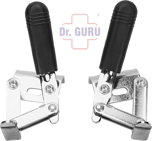 Dr. Guru Wheelchair Replacement Parts| Universal Wheelchair Brake |Nickel Plated Metal| High Sensitive Emergency Brake |Lever Parts Brake System| Pack of Two